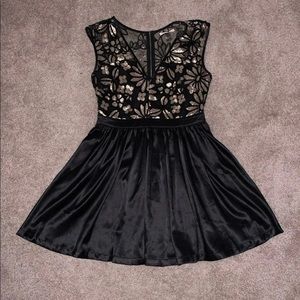 Gold and black dress